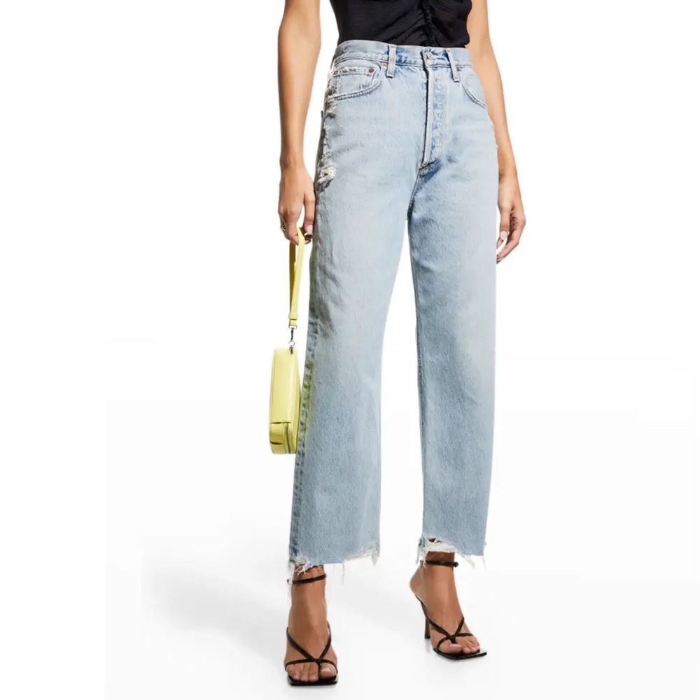 AGOLDE 90’s Loose Fit Crop Mid Rise in Nerve size 29